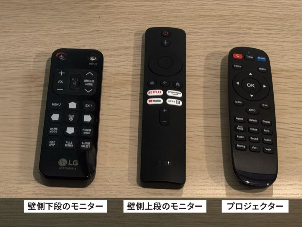 各モニター — 壁設置モニターの電源