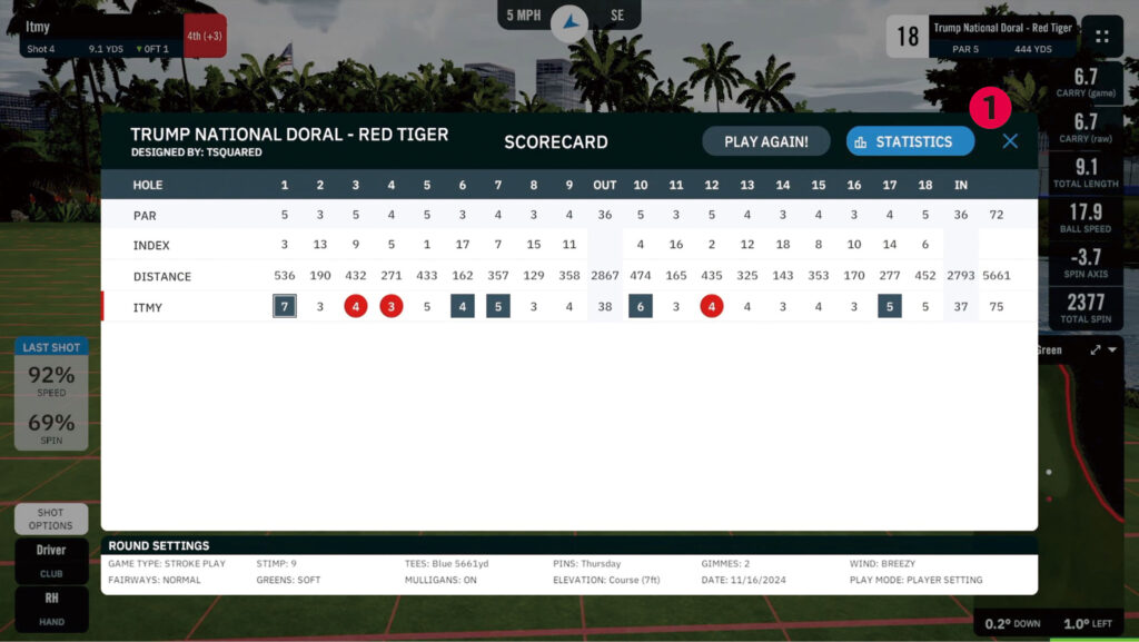 スコア表示画面