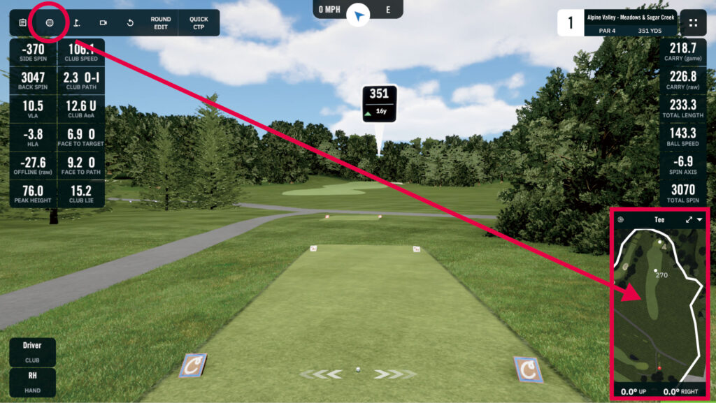 オンコース練習（打つ位置変更）