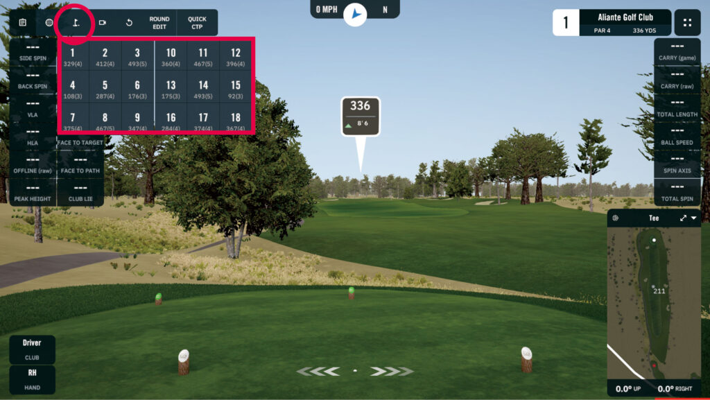オンコース練習（ホール変更）