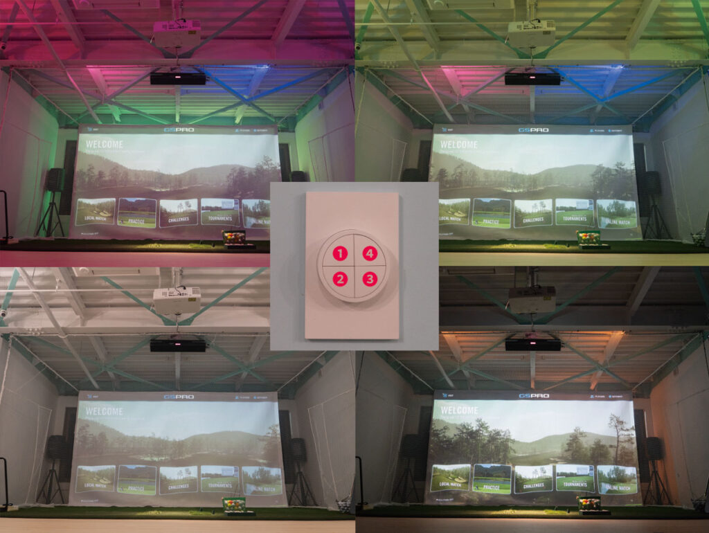 部屋の明るさを変更する — ダイヤルスイッチのボタン